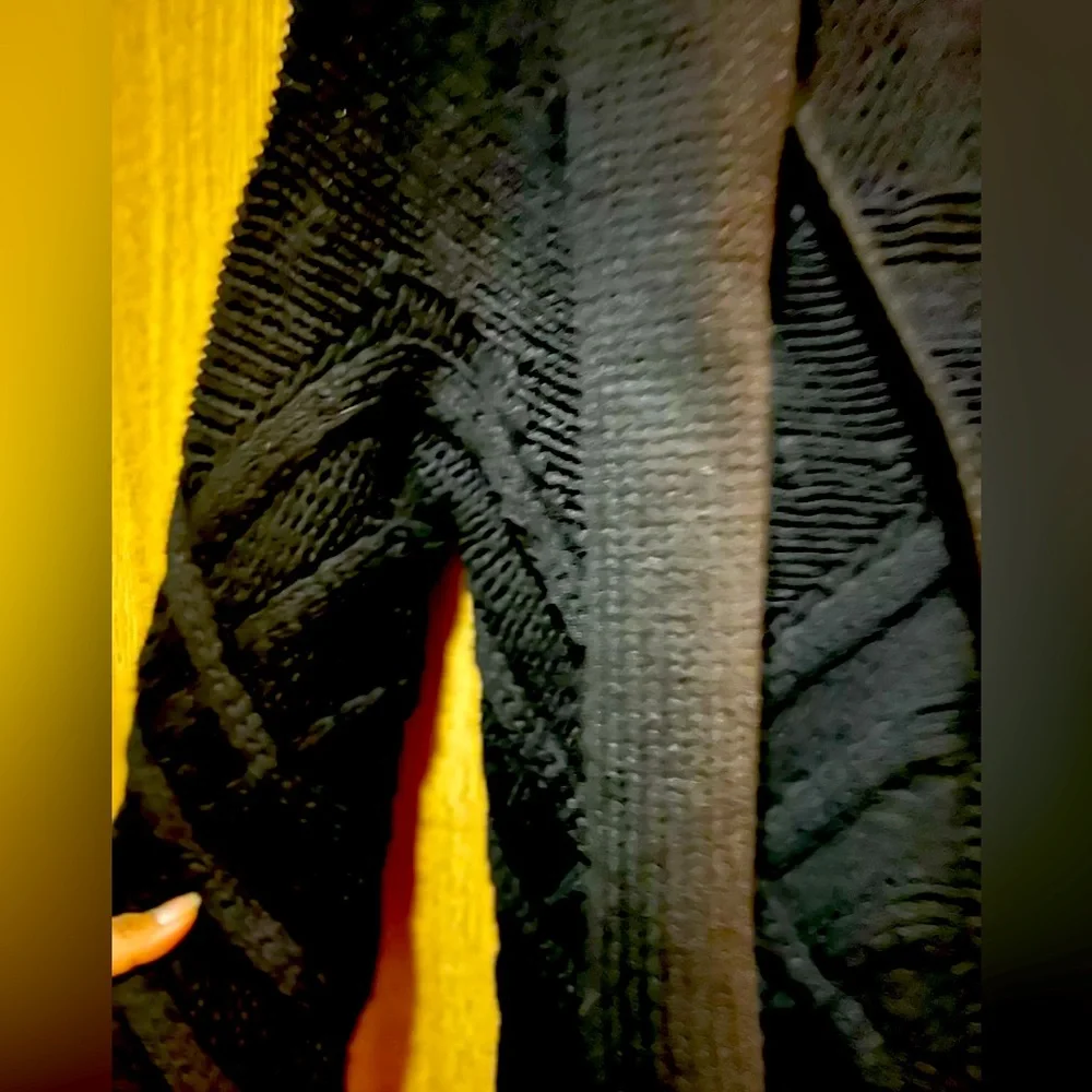 Theory Cardigan Women 2 Cotton Wool Cashmere Blend Black  Scarf Attach - Picture 7 of 15